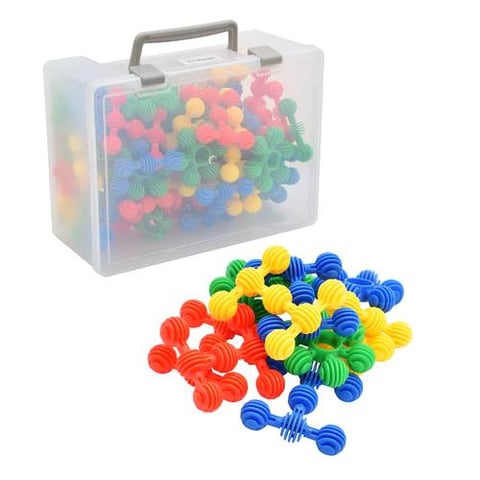 Colorful Geometric Shapes Building Blocks Box - Shape Building Pieces