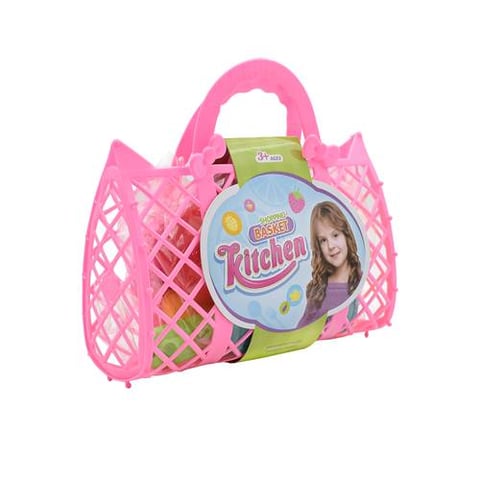 Shopping basket with vegetable cutting accessories - 7 accessories
