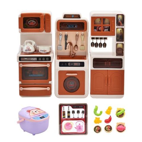 Multi-Unit Play Kitchen Set With Cooking Utensils And Accessories - Kitchen Toys