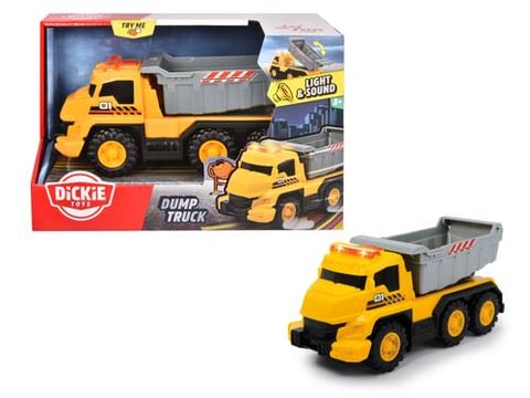 Dickie Dump Truck With Light and Sound For Age 3+ Years Old- Multicolored