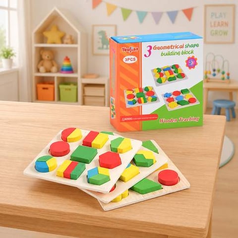Educational Wooden Geometric Shape Board Set For Children - Educational Toys