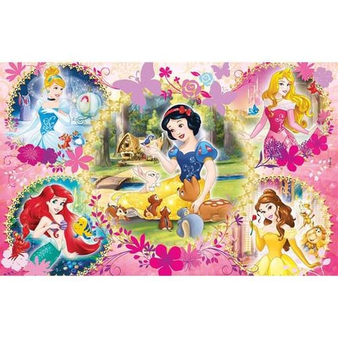 Clementoni Puzzle Super Color Disney Princess 2x 60 PCS (27 x 19 CM) - For Age 5 Years Old Multicolor