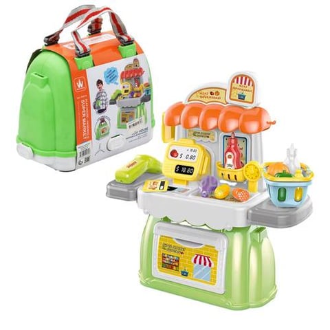 Portable Supermarket Toy Set In A Bag - Pretend Play