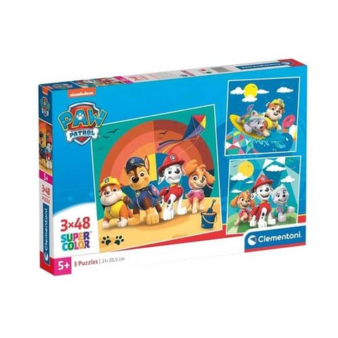 Clementoni Jigsaw Puzzle Super Color Square PAW Patrol, 3x48pcs