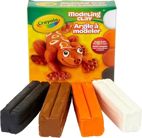 Modeling Clay 1 Lb, Black, White And Brown Assortment