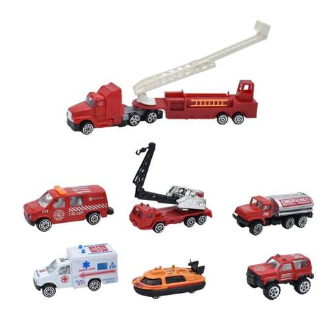 Diecast Metal Utility Vehicles Set - 7 Pieces - Car Toys