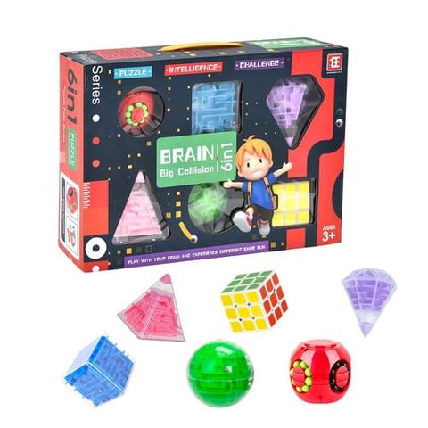 6-In-1 Puzzle And Maze Game Set - Educational Games