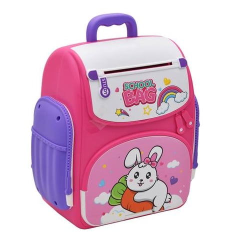 Pink Backpack-Shaped Electronic Money Box - Girls' Games