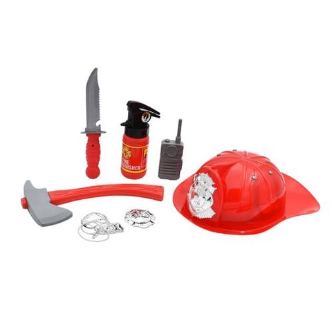Fireman Play Set For Kids With Helmet And Accessories - Imaginative Play