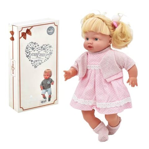 Baby Doll With Blonde Hair And An Elegant Dress - Dolls