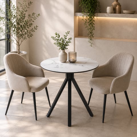 طاولة كافيه بديل سيراميك دائري 70*70