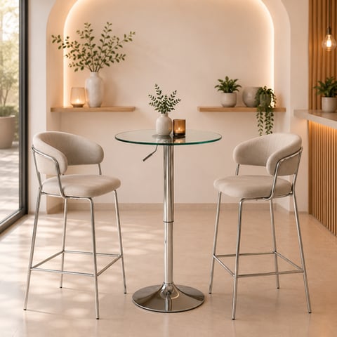 طاولة كافيه زجاج  60*60