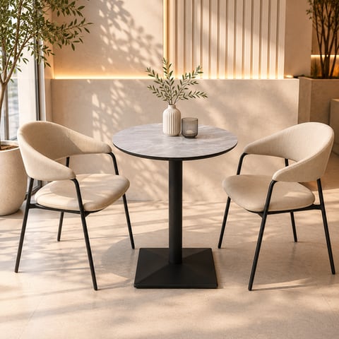 طاولة كافيه بديل سيراميك دائري  60*60