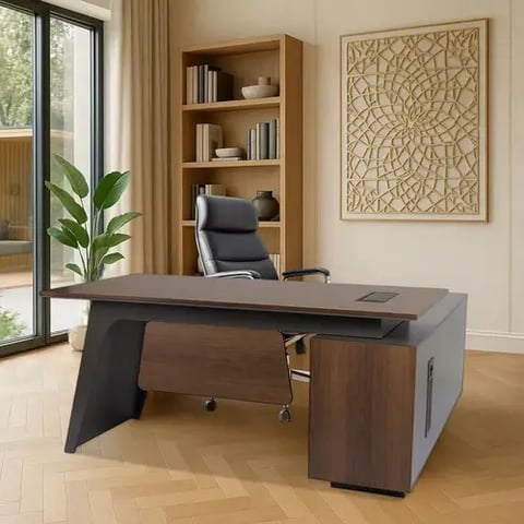 مكتب حرف L أنيق بشكل عصري