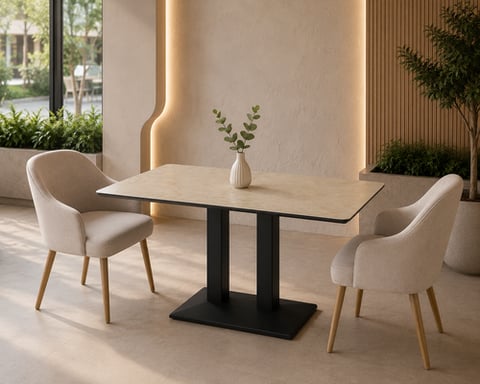 طاولة كافيه بديل سيراميك مستطيل  130*70
