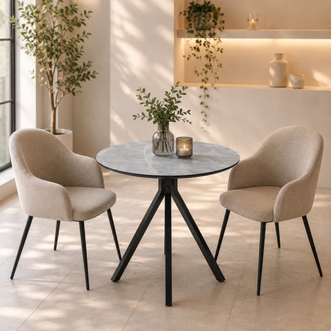 طاولة كافيه بديل سيراميك دائري  70*70