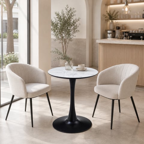 طاولة كافيه بديل سيراميك دائري  60*60