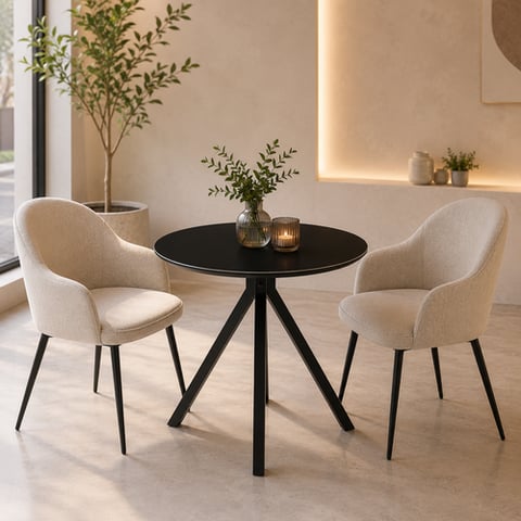 طاولة كافيه بديل سيراميك دائري  70*70