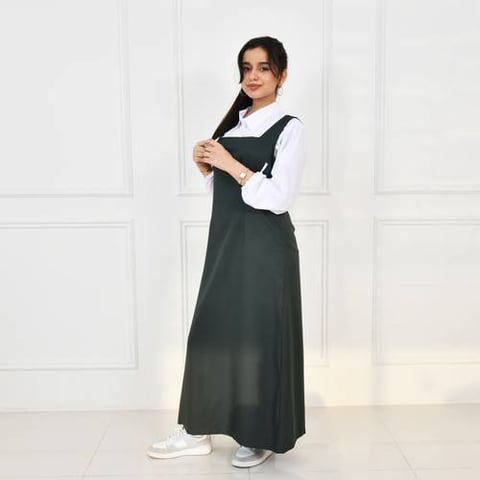 مريول زيتي شيال بربطة اغلاق من الخلف