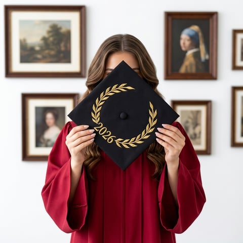 تطريز قبعة تخرج 