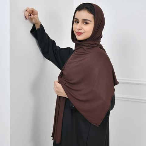 طرحه قطن بني داكن