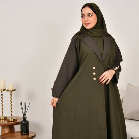 بليزر انيق وعملي باللون الاخضر الزيتي 