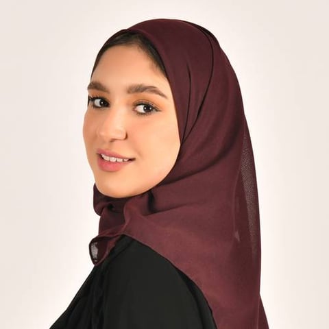 طرحة حرير  بلون عنابي غامق