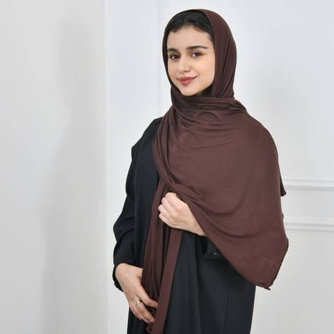 طرحه قطن بني داكن