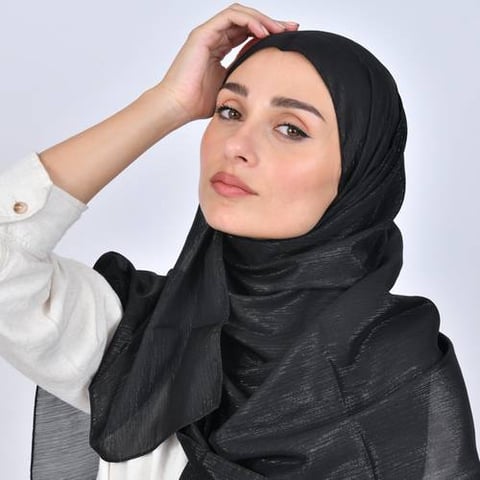 طرحة سوداء بقماش الاورقانزا