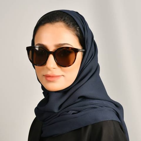 طرحه حرير كحلي غامق