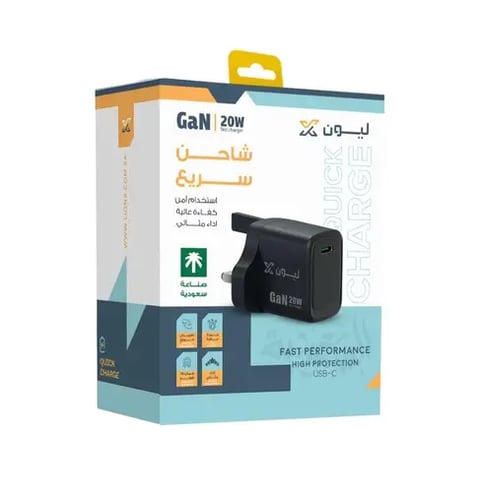ليون اكس شاحن جداري  20 واط منفذ PD