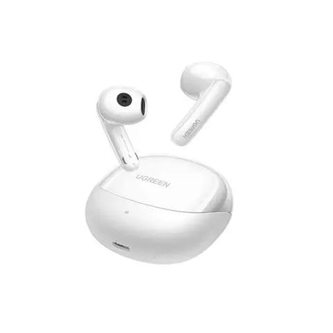 سماعة اذن ايربودز يوجرين HiTune H6 Pro، خاصية الغاء الضوضاء، تصل الى 30 ساعة - ابيض