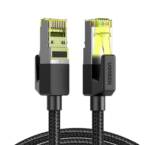 كابل إيثرنت Ugreen NW150 30791 RJ45 Cat 7 بسرعة 10 جيجابت في الثانية وطول 10 أمتار - أسود