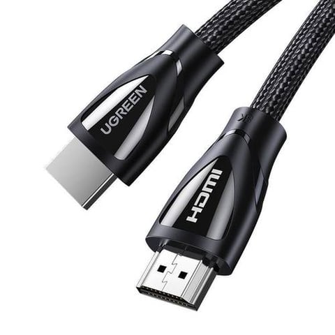 كابل HDMI-HDMI بطول 5 أمتار (HDMI 2.1 بدقة 8K@60Hz وسرعة نقل بيانات 48 جيجابت في الثانية) أسود اللون مع جديلة نايلون HD140 UGREEN