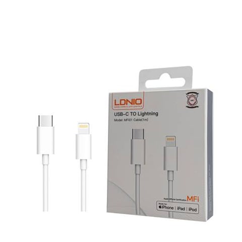  لدنيو كيبل شحن ونقل بيانات USB-C إلى Lightning - معتمد من ابل