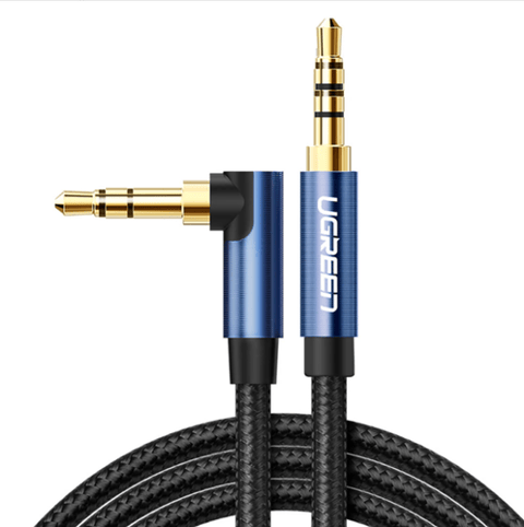 كابل AUX بزاوية من Ugreen، مقبس صغير 3.5 مم، طول 1.5 متر، أزرق )AV112( 6