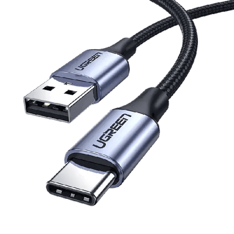 كيبل يوجرين USB-A to USB-C بطول 3 متر قماش - أسود