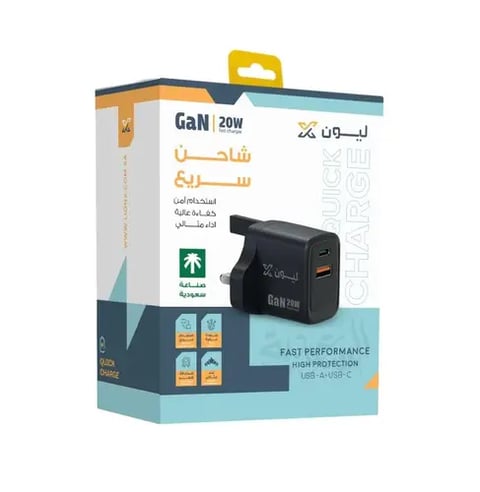 ليون اكس شاحن جداري  20 واط PD+USB