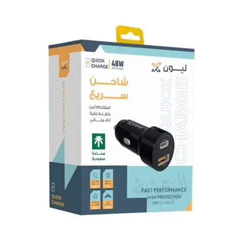 ليون اكس شاحن سياره ليون اكس 48 واط PD+USB