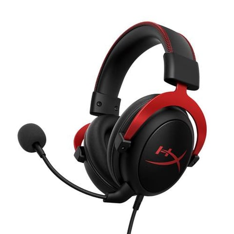 HyperX Cloud II - سماعات رأس للألعاب، صوت محيطي افتراضي 7.1، وسائد أذن من فوم متكيّف، إطار من الألومنيوم المتين، ميكروفون قابل للفصل، تعمل مع أجهزة الكمبيوتر الشخصي وPS5 وPS4 وسلسلة إكس بوكس X|S وإكس بوكس وان – باللون الأحمر