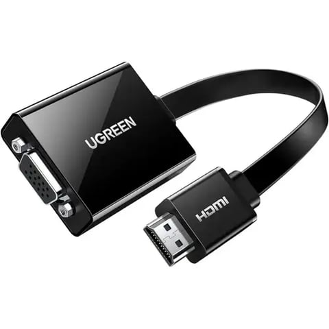محول UGREEN من HDMI إلى VGA بطول 25 سم 