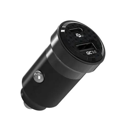 شاحن سيارة مور بور 38 واط 2 منفذ - واحد بي دي والاخر USB