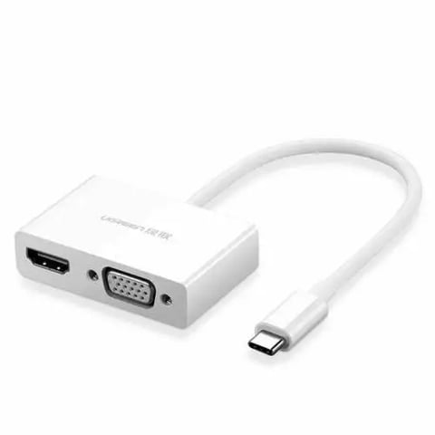محول UGREEN من النوع C إلى HDMI+VGA 