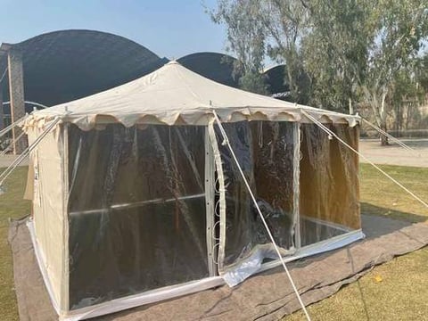 خيمة القصر رواق شفاف 4*4 ياردة