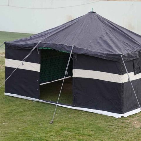 خيام اسود باكستاني 1 خط 4*4 ياردة 2 طبقة