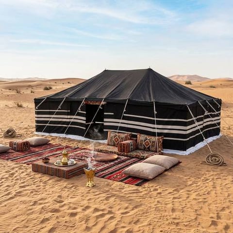 خيام اسود 4 خط 5*8 ياردة