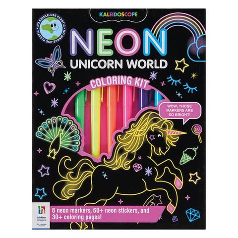 Kaleidoscope Colouring Kit Neon Unicorn World