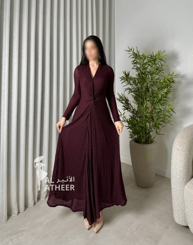 فستان استرتش بفصوص