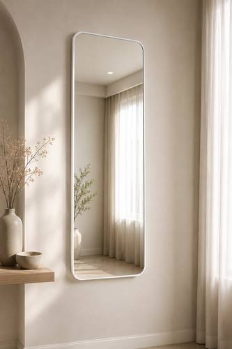 مرآة أرضية ومعلقة كاملة الطول 147×36 سم بتصميم عصري فاخر لديكور أنيق