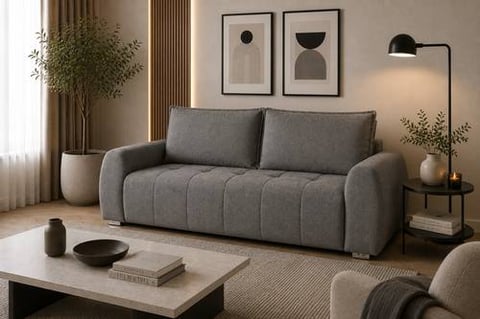 كنبة قماش فاخرة ثلاثية بتصميم مودرن ناعم بقياس 200×95×85 سم – أريكة مريحة بوسائد ظهر كبيرة وأذرع عريضة لغرف المعيشة والاستقبال العصرية